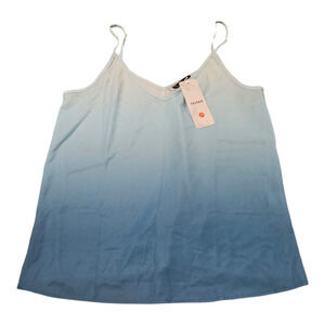 Tecrew Women Small Blue Ombre Sleeveless Pullover Tank Top